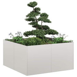 Plantador 80x80x40 cm aço inoxidável