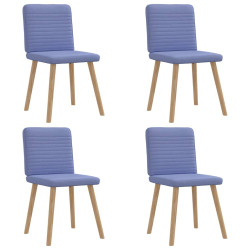 Cadeiras de jantar 4 pcs jeans tecido azul
