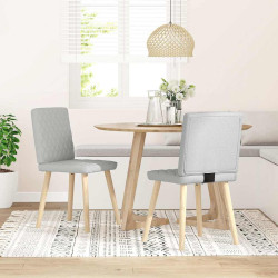 Cadeiras de jantar 2 pcs tecido cinza nuvem