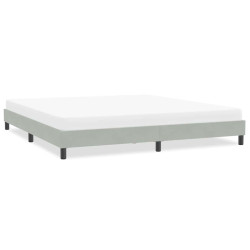 Estrutura de cama sem colchão 200x210 cm veludo cinzento-claro