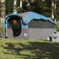 Tenda familiar túnel para 6 pessoas resistente à água azul