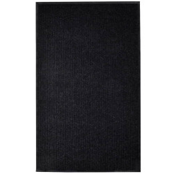 Tapete de porta preto 117x220 cm PVC