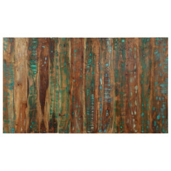 Cabeceira 140 cm madeira recuperada maciça multicor