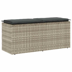 Banco de jardim com almofadão 110x40x44 cm vime PE
