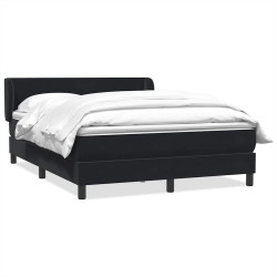 Cama com molas/colchão 160x210 cm veludo preto
