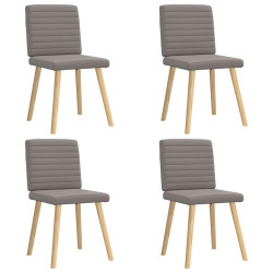 Cadeiras de jantar 4 pcs tecido cinzento-acastanhado