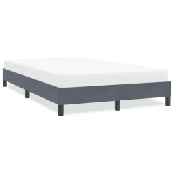 Estrutura de cama sem colchão 120x210 cm veludo cinzento escuro