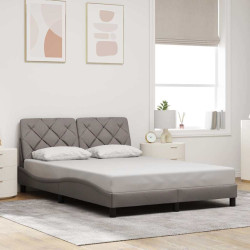 Estrutura cama sem colchão 120x200 cm tecido cinza-acastanhado