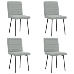 Cadeiras de jantar 4 pcs veludo cinzento-claro