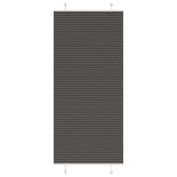 Preto plissada cega 95x200 cm largura tecido 94,4 cm poliéster