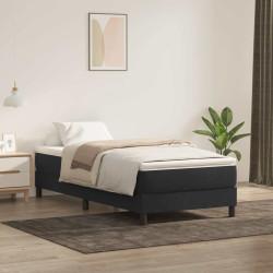 Cama com molas sem colchão 90x220 cm veludo preto