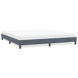 Estrutura de cama sem colchão 180x220 cm veludo cinzento-escuro