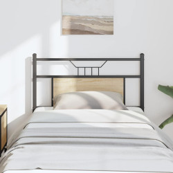 Cabeceira de substituição 80cm derivados de madeira/aço carvalho sonoma