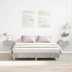 Estrutura de cama sem colchão 140x200 cm cinzento cimento