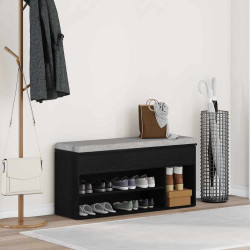 Banco sapateira 102x30,5x45 cm carvalho preto