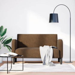 Sofá-luvas 110 cm couro artificial castanho