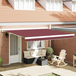 Toldo retrátil manual 400x300 cm bordô