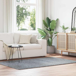 Tapete shaggy de pelo alto navarra 130x200 cm cinzento-claro