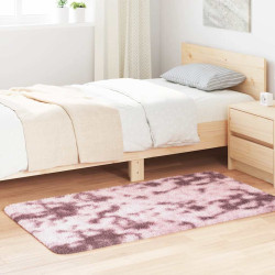 Tapete shaggy de pelo alto navarra 80x150 cm rosa empoeirado