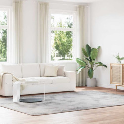 Tapete shaggy de pelo alto navarra 240x340cm cinzento prateado
