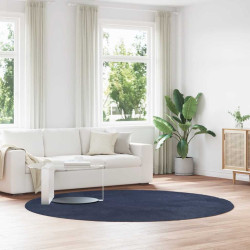 Tapete shaggy de pelo alto navarra 240x240 cm azul-marinho