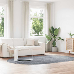 Tapete shaggy de pelo alto navarra 300x200 cm cinzento-claro
