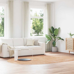 Tapete shaggy de pelo alto navarra 300x200 cm poliéster bege