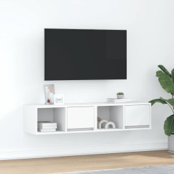 Móveis de TV 2 pcs 60x31x25,5 cm deriv. madeira branco