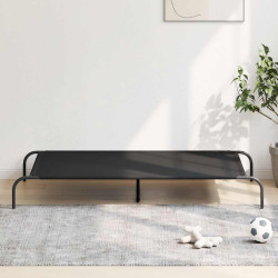 Cama para cães elevada 150x90x20cm tecido oxford e aço preto