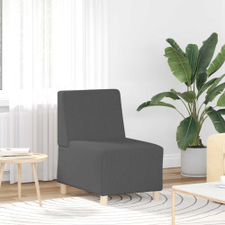 | Unidade de sofá modular sem braços | cinza escuro 55 x 74 x 82 cm