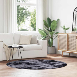 Tapete shaggy de pelo alto navarra 160x160 cm cinzento-escuro