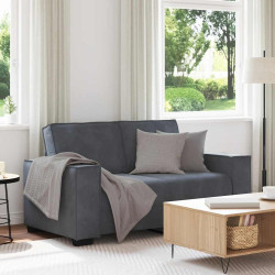 Sofá de 2 lugares 160x78x84 cm veludo cinza-escuro