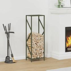 Suporte para lenha aço laminado a frio verde azeitona