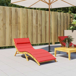 Almofadão p/ espreguiçadeira 180x60x4 cm tecido oxford vermelho