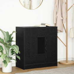 Aparador c/ gavetas e portas 70,5x34x74,5 cm carvalho preto