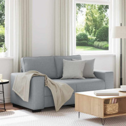 Sofá de 2 lugares em tecido 160x77x82 cm cinzento-claro