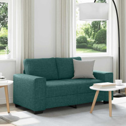 Sofá de 2 lugares 160x77x82 cm tecido verde-escuro