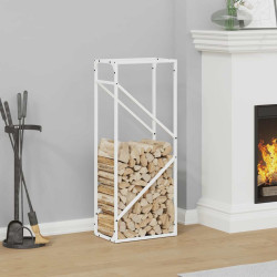 Suporte para lenha 40x25x100 cm aço laminado a frio branco