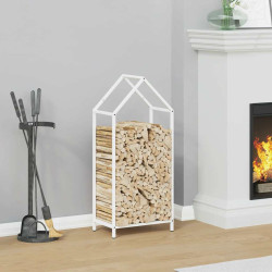 Suporte para lenha 40x25x90 cm aço laminado a frio branco