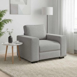 Poltrona 100x77x82 cm tecido cinzento nuvem