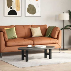 Pés para mesa de centro pretos 2 peças 40x(30-31) cm aço