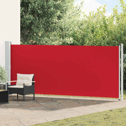 Toldo lateral retrátil para pátio 600x160 cm vermelho