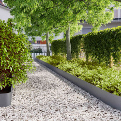 Orlas de relva 30 pcs antracite 20x103 cm aço laminado a frio
