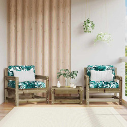 Cadeiras de jardim c/ almofadões 2 pcs pinho impregnado