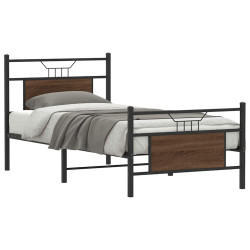Estrutura cama s/ colchão derivados madeira carvalho castanho