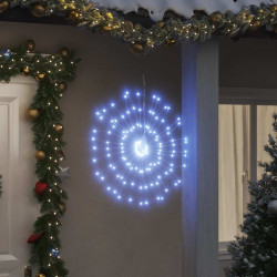 Iluminação estrelar p/ natal 140 luzes LED 17 cm branco frio