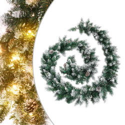 Grinalda de natal com luzes LED 5,2 m PVC verde