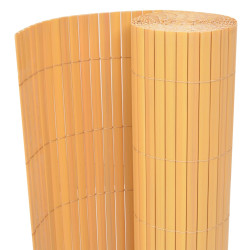 Cerca de jardim dupla face PVC 90x300 cm amarelo