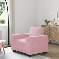 Poltrona 100x77x82 cm veludo rosa