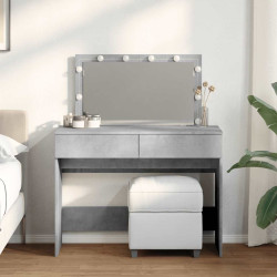 Toucador com leds 100x40x120 cm cinzento cimento